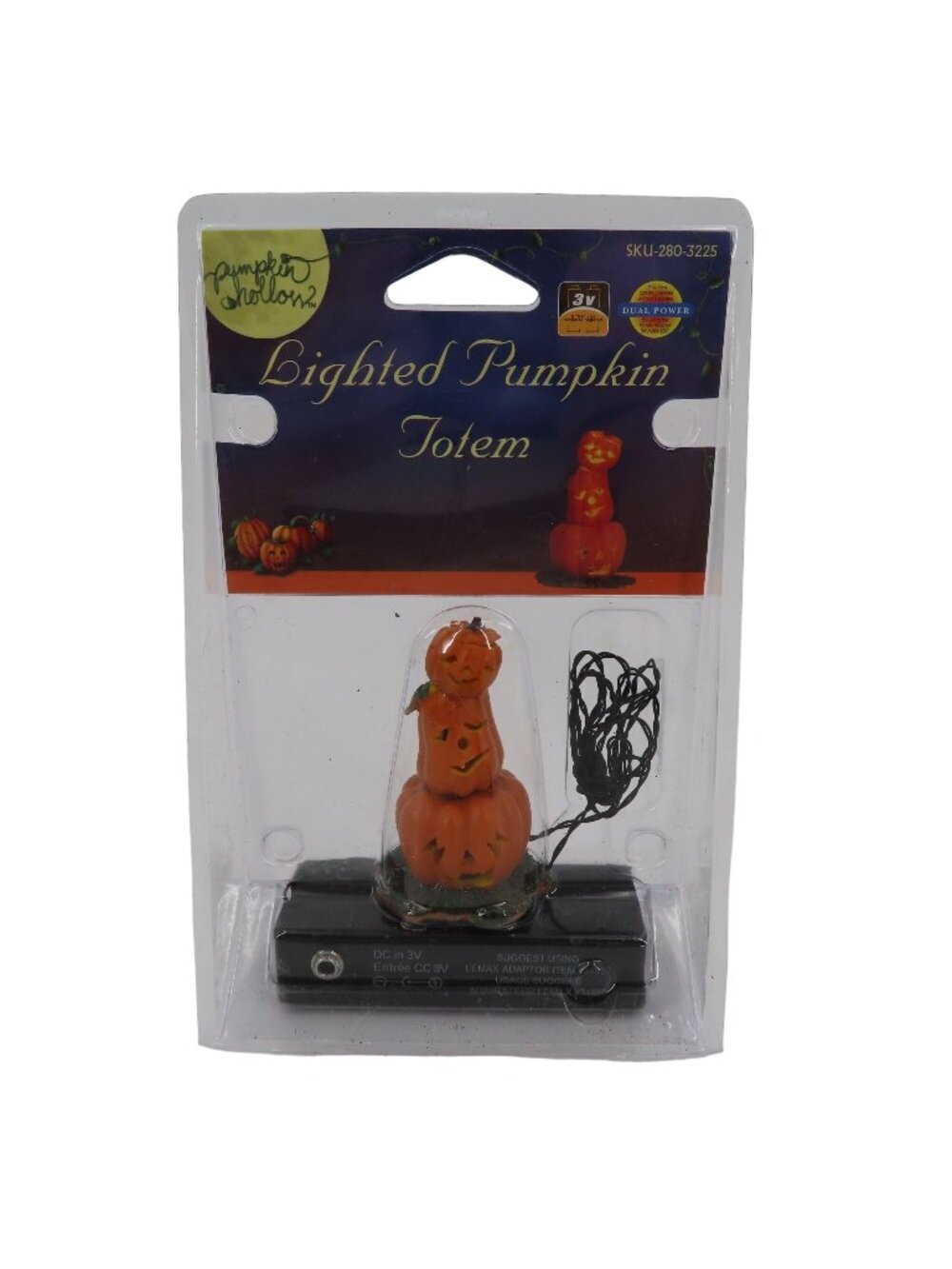 Lemax Spooky Town Lighted Pumpkin Totem 04472 Halloween Village Figurine NEW